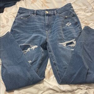 Distressed Blue Women's American Eagle Dream Jean